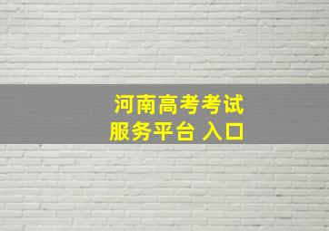 河南高考考试服务平台 入口